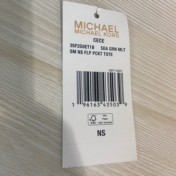 Michael Kors small Sea Green Pocket Tote - Picture 10 of 11